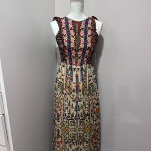 Anthropologie by Vineet Bahl Valerie embroidered maxi dress boho size 0